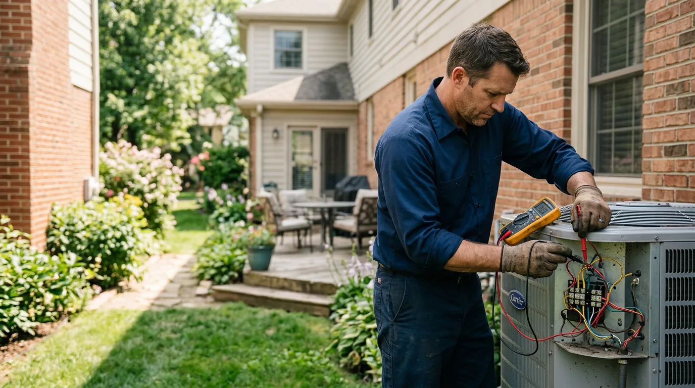 HVAC technician working near Garland, TX